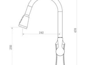 Vòi Dây Rút Cổ Vuông BN666
