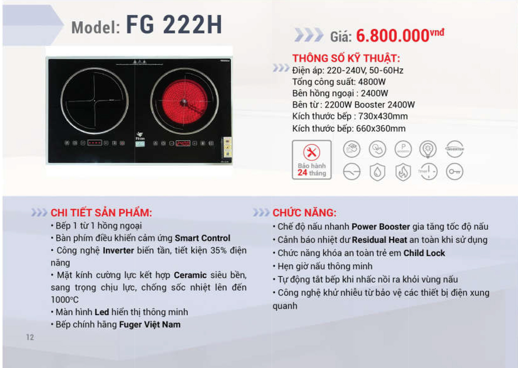 Bếp Từ Fuger FG 222H