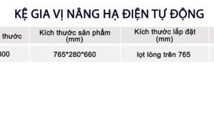 Kệ Gia Vị Nâng Hạ Điện Tự Động Yosimi