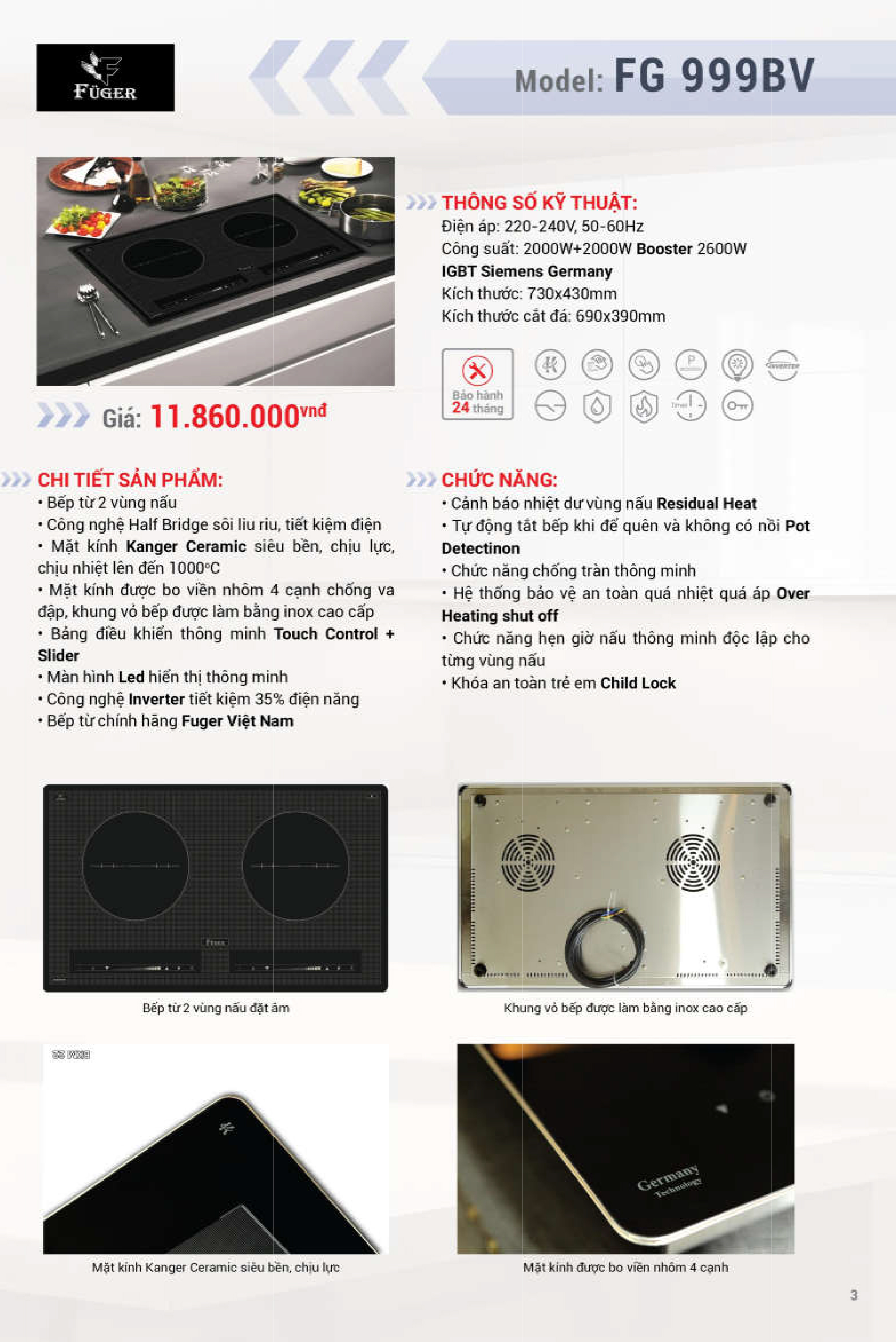 Bếp Từ Fuger FG 999BV