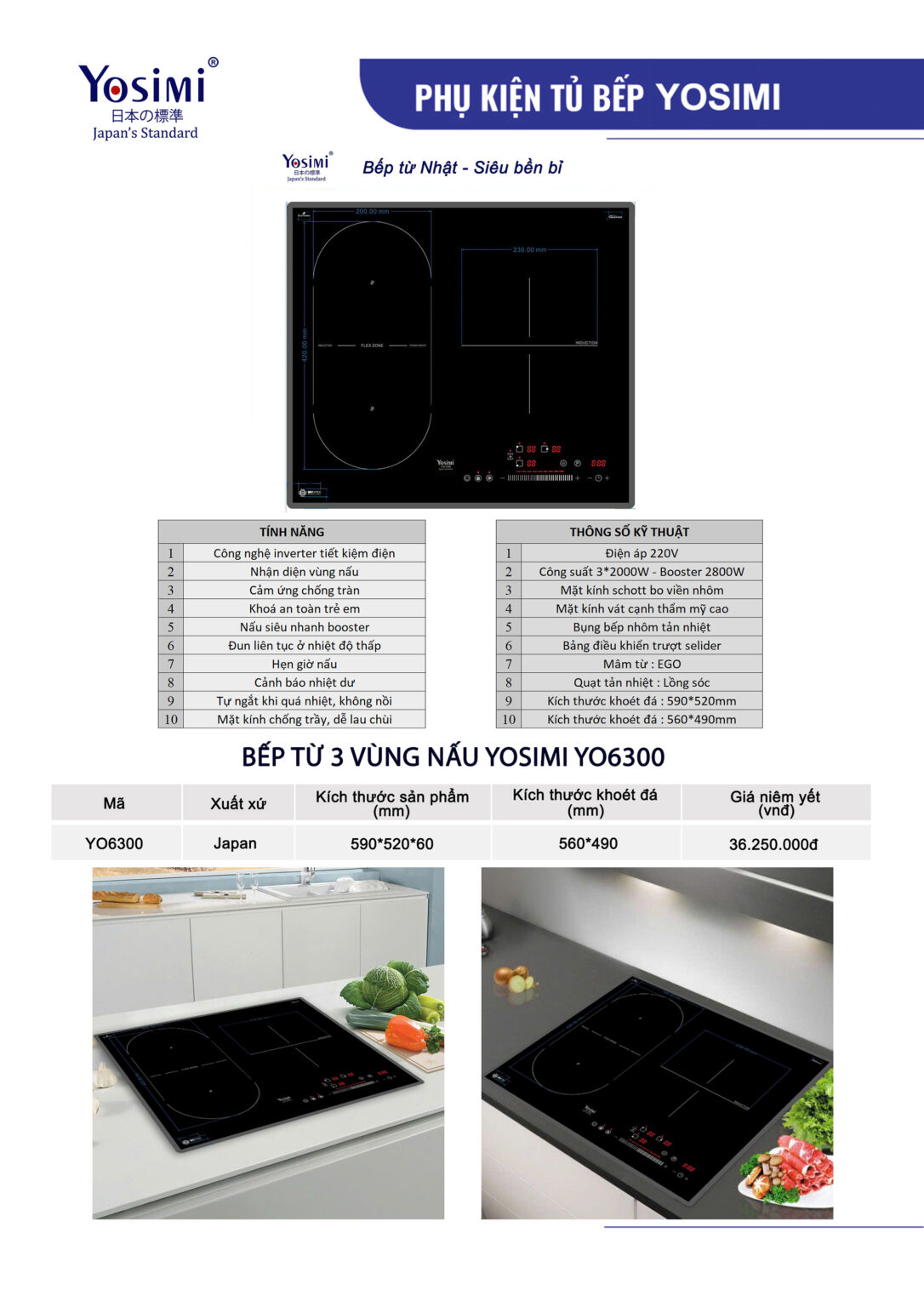 Bếp Từ Ba Yosimi YO6300