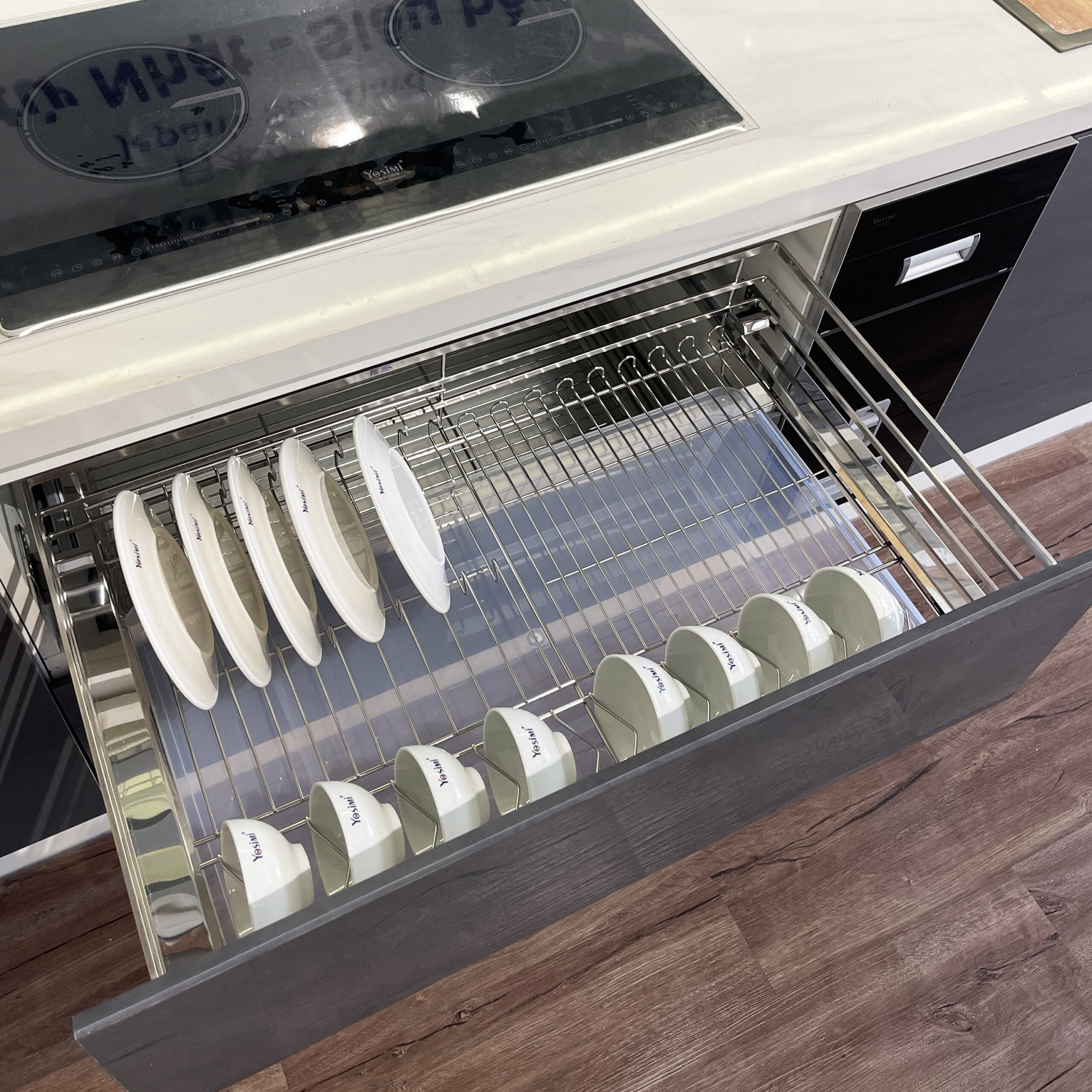 Kệ Kéo Chén Đĩa Tủ Dưới Yosimi