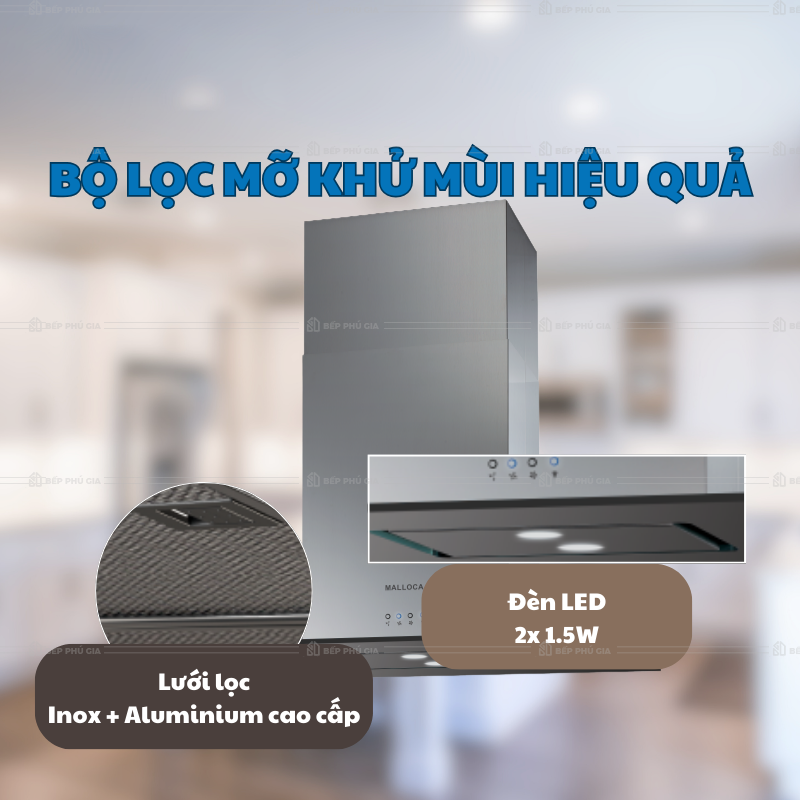 Máy Hút Mùi Malloca MC 9053 ISLA