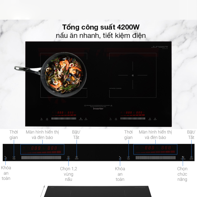 Bếp Điện Từ Đôi Junger SIS-68